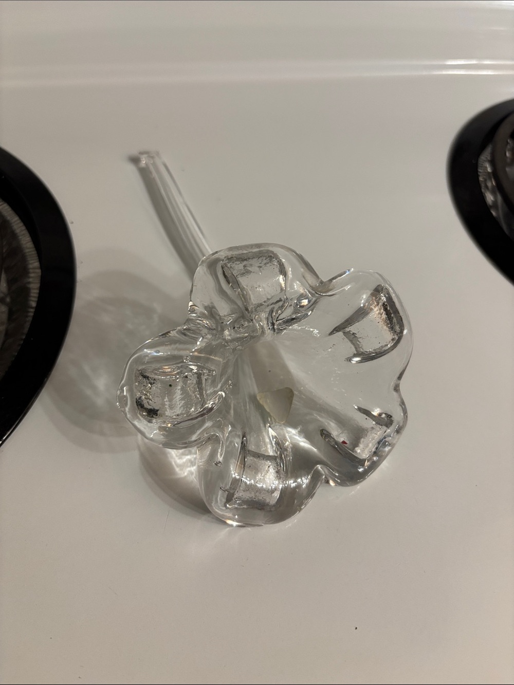 Princess House Clear Glass Flower Accent Stem
